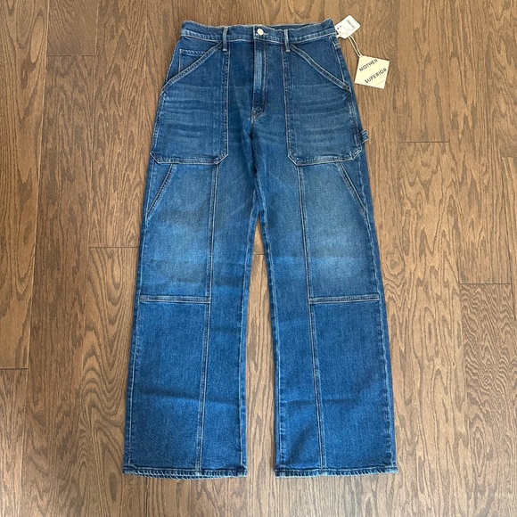 MOTHER Superior Denim The Lasso Utility Sneak Jeans Its a Small World Sz 30 NEW - Picture 2 of 14
